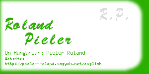 roland pieler business card